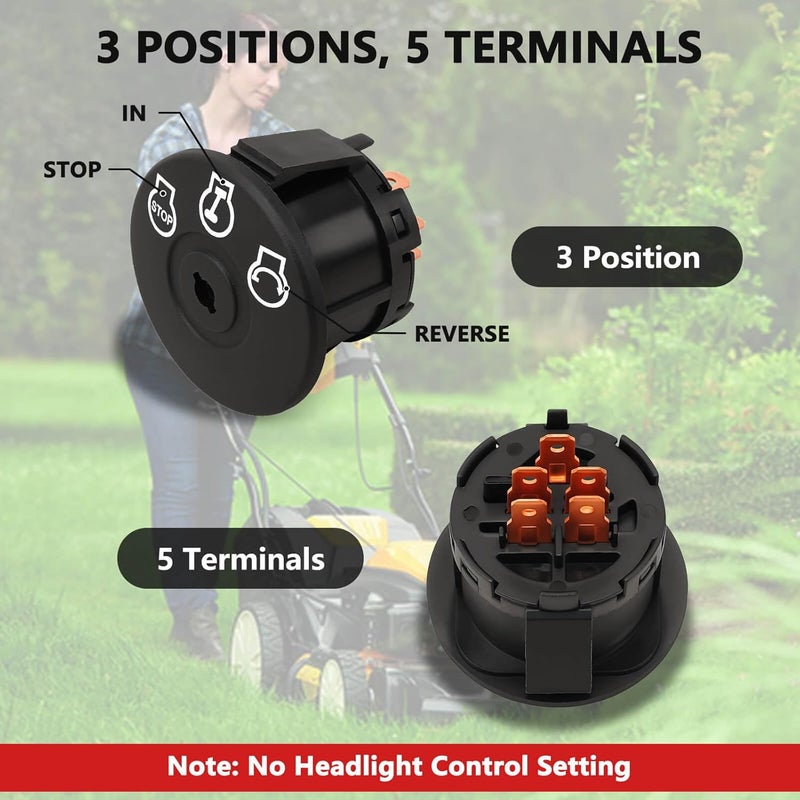 RAMATA 077-8076-00 Ignition Switch with 2 Keys Fit for Lawn Mower Bad Boy, Pup ZT Lightning MZ AOS CZT Outlaw Extreme Maverick BadBoy - Image 3